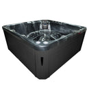 Hydrosan Garten-Whirlpool-Badewanne SPA750 Black Wave Anthrazit Gehäuse 200x200 cm