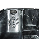 Hydrosan Garten-Whirlpool-Badewanne SPA750 Black Wave Anthrazit Gehäuse 200x200 cm