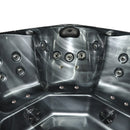 Hydrosan Garten-Whirlpool-Badewanne SPA750 Black Wave Anthrazit Gehäuse 200x200 cm