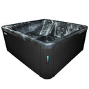 Hydrosan Garten-Whirlpool-Badewanne SPA750 Black Wave Anthrazit Gehäuse 200x200 cm