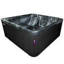 Hydrosan Garten-Whirlpool-Badewanne SPA750 Black Wave Anthrazit Gehäuse 200x200 cm