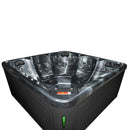 Hydrosan Garten-Whirlpool-Badewanne SPA750 Black Wave Anthrazit Gehäuse 200x200 cm