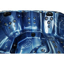 Hydrosan Garten-Whirlpool-Badewanne Spa750 Blaue Welle Graues Gehäuse 200x200 cm