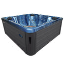 Hydrosan Garten-Whirlpool-Badewanne Spa750 Blaue Welle Graues Gehäuse 200x200 cm