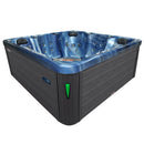 Hydrosan Garten-Whirlpool-Badewanne Spa750 Blaue Welle Graues Gehäuse 200x200 cm