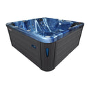 Hydrosan Garten-Whirlpool-Badewanne Spa750 Blaue Welle Graues Gehäuse 200x200 cm