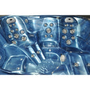 Hydrosan Garten-Whirlpool-Badewanne Spa751 Blaue Welle Graues Gehäuse 210x210 cm