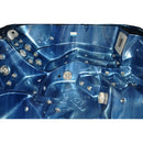 Hydrosan Garten-Whirlpool-Badewanne Spa751 Blaue Welle Graues Gehäuse 210x210 cm