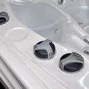 Hydrosan Garten-Whirlpool-Badewanne Spa751 Weißperle Kaffeegehäuse 210x210 cm