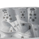 Hydrosan Garten-Whirlpool-Badewanne SPA751, Gehäuse aus weißem Marmor und Anthrazit, 210 x 210 cm