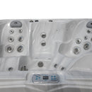 Hydrosan Garten-Whirlpool-Badewanne SPA751, Gehäuse aus weißem Marmor und Anthrazit, 210 x 210 cm