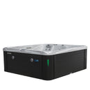 Hydrosan Garten-Whirlpool-Badewanne SPA751, Gehäuse aus weißem Marmor und Anthrazit, 210 x 210 cm