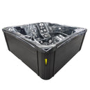 Hydrosan Garten-Whirlpool-Badewanne SPA751 Black Wave Anthrazit Gehäuse 210x210 cm
