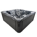 Hydrosan Garten-Whirlpool-Badewanne SPA751 Black Wave Anthrazit Gehäuse 210x210 cm