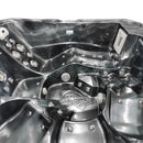 Hydrosan Garten-Whirlpool-Badewanne SPA751 Black Wave Anthrazit Gehäuse 210x210 cm