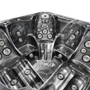 Hydrosan Garten-Whirlpool-Badewanne SPA751 Black Wave Anthrazit Gehäuse 210x210 cm