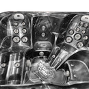 Hydrosan Garten-Whirlpool-Badewanne SPA751 Black Wave Anthrazit Gehäuse 210x210 cm