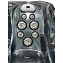 Hydrosan Garten-Whirlpool-Badewanne SPA751 Black Wave Anthrazit Gehäuse 210x210 cm