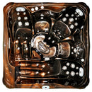 Hydrosan Garten-Whirlpool-Badewanne Spa751 Magma Gold Kaffeegehäuse 210x210 cm