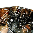 Hydrosan Garten-Whirlpool-Badewanne Spa751 Magma Gold Kaffeegehäuse 210x210 cm