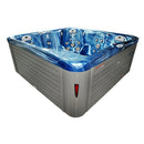 Hydrosan Garten-Whirlpool-Badewanne Spa751 Blaue Welle Graues Gehäuse 210x210 cm
