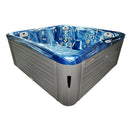Hydrosan Garten-Whirlpool-Badewanne Spa751 Blaue Welle Graues Gehäuse 210x210 cm
