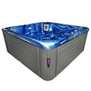 Hydrosan Garten-Whirlpool-Badewanne Spa751 Blaue Welle Graues Gehäuse 210x210 cm