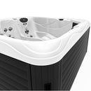 Hydrosan Garten-Whirlpool-Badewanne 752, Gehäuse in Weißperle-Anthrazit, 200 x 200 cm