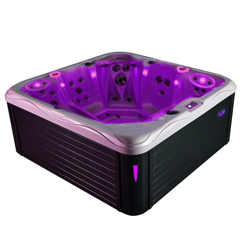 Hydrosan Garten-Whirlpool-Badewanne SPA752 Cappuccino Anthrazit Gehäuse 200x200 cm