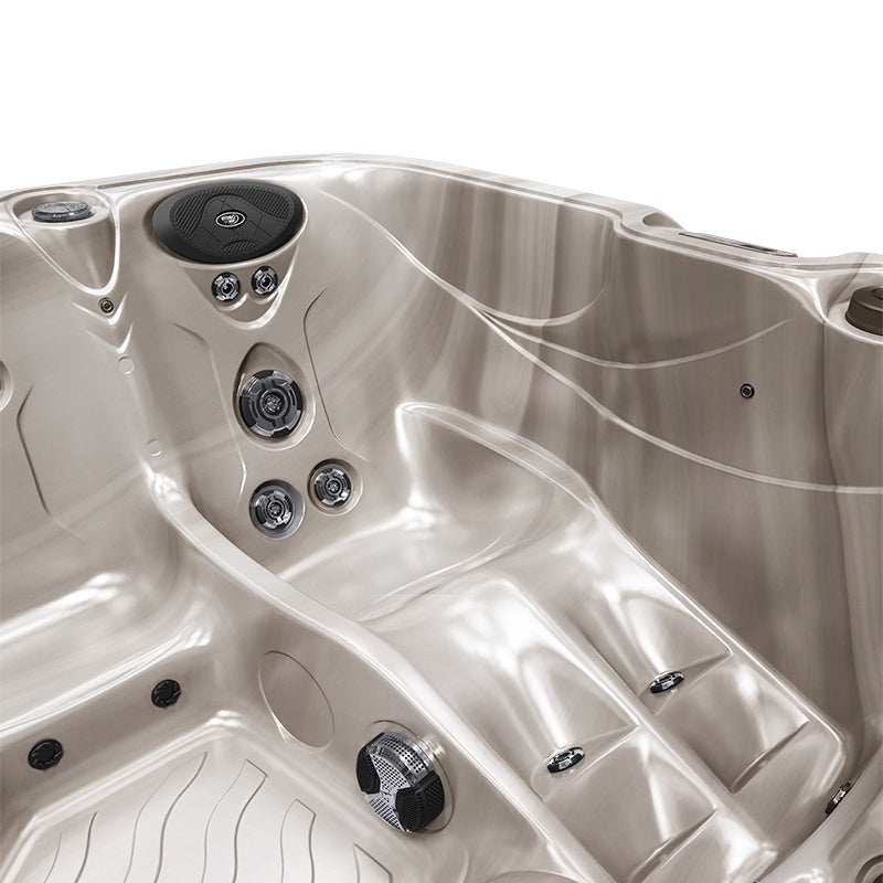 Hydrosan Garten-Whirlpool-Badewanne SPA752 Cappuccino Anthrazit Gehäuse 200x200 cm