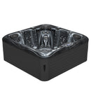 Hydrosan Garten-Whirlpool-Badewanne Spa752 Black Wave Anthrazit Gehäuse 200x200 cm