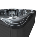 Hydrosan Garten-Whirlpool-Badewanne Spa752 Black Wave Anthrazit Gehäuse 200x200 cm