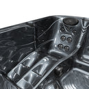 Hydrosan Garten-Whirlpool-Badewanne Spa752 Black Wave Anthrazit Gehäuse 200x200 cm