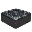 Hydrosan Garten-Whirlpool-Badewanne Spa752 Black Wave Anthrazit Gehäuse 200x200 cm