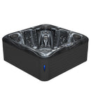 Hydrosan Garten-Whirlpool-Badewanne Spa752 Black Wave Anthrazit Gehäuse 200x200 cm