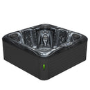 Hydrosan Garten-Whirlpool-Badewanne Spa752 Black Wave Anthrazit Gehäuse 200x200 cm