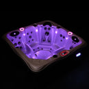 Hydrosan Garten-Whirlpool-Badewanne Spa752 Black Wave Anthrazit Gehäuse 200x200 cm