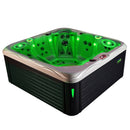 Hydrosan Garten-Whirlpool-Badewanne Spa752 Black Wave Anthrazit Gehäuse 200x200 cm