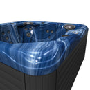 Hydrosan Garten-Whirlpool-Badewanne Spa752 Blue Wave Anthrazit Gehäuse 200x200 cm