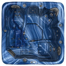 Hydrosan Garten-Whirlpool-Badewanne Spa752 Blaue Welle Kaffeegehäuse 200x200 cm