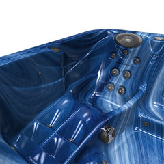 Hydrosan Garten-Whirlpool-Badewanne Spa752 Blaue Welle Kaffeegehäuse 200x200 cm – Vorschau 8