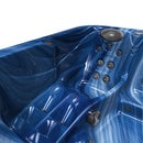 Hydrosan Garten-Whirlpool-Badewanne Spa752 Blaue Welle Kaffeegehäuse 200x200 cm