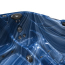 Hydrosan Garten-Whirlpool-Badewanne Spa752 Blaue Welle Kaffeegehäuse 200x200 cm