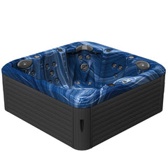 Hydrosan Garten-Whirlpool-Badewanne Spa752 Blaue Welle Kaffeegehäuse 200x200 cm – Vorschau 11