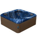 Hydrosan Garten-Whirlpool-Badewanne Spa752 Blaue Welle Kaffeegehäuse 200x200 cm