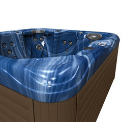 Hydrosan Garten-Whirlpool-Badewanne Spa752 Blaue Welle Kaffeegehäuse 200x200 cm – Vorschau 9