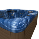 Hydrosan Garten-Whirlpool-Badewanne Spa752 Blaue Welle Kaffeegehäuse 200x200 cm