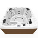 Hydrosan Garten-Whirlpool-Badewanne 753 Weißes Perlen-Kaffeegehäuse 200x200 cm