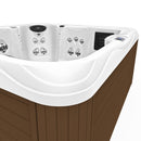 Hydrosan Garten-Whirlpool-Badewanne 753 Weißes Perlen-Kaffeegehäuse 200x200 cm