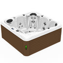 Hydrosan Garten-Whirlpool-Badewanne 753 Weißes Perlen-Kaffeegehäuse 200x200 cm